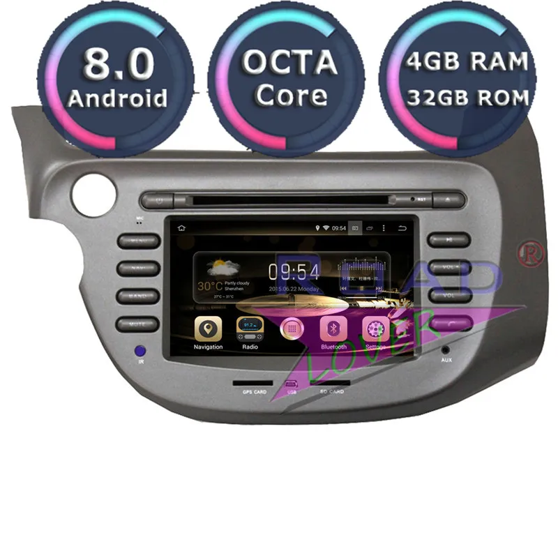 Roadlover Android 8 0 Ca dvd плеер Авторадио для Honda Fit Jazz 2007 LHD стерео gps навигации Magnitol двойной