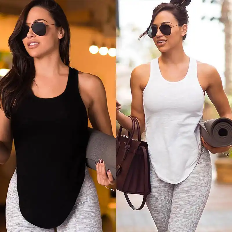 high low workout tops