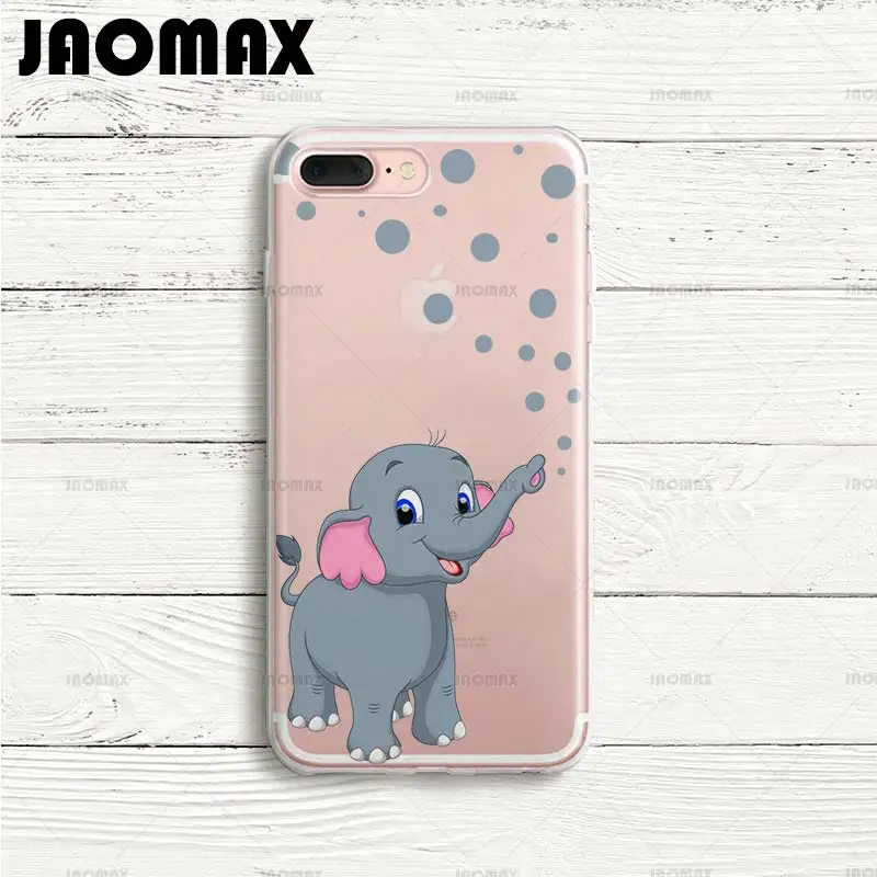 Jaomax Cute Cartoon Animal Elephant Case For iPhone 6 6S 8 Plus 5 5S SE 7 Plus X Transparent Silicone TPU Phone Cases Shell Capa Jaomax Cute Cartoon Animal Elephant Case For iPhone 6 6S 8 Plus 5 5S SE 7 Plus X Transparent Silicone TPU Phone Cases Shell Capa