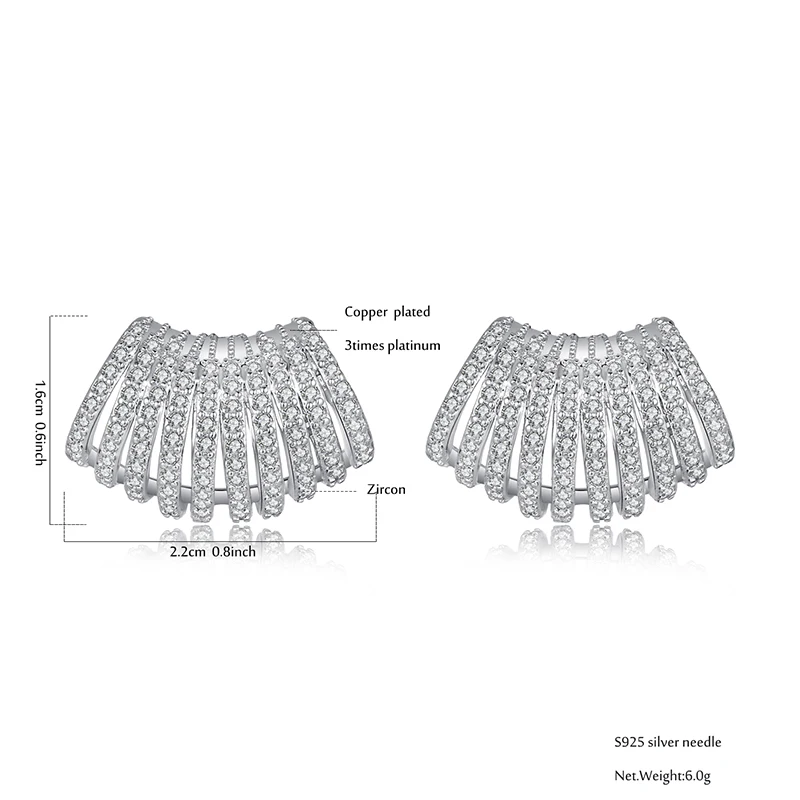 Mchic S925 Серебряный сверкающий комплект ювелирных изделий из циркония роскошный геометрический Шарм CZ серьги ожерелье для женщин Свадебная вечеринка Brincos