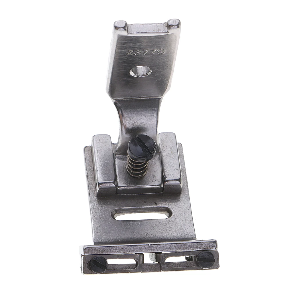 Industrial Sewing Machine Attachment: Two-Side Adjustable Tape Guide Foot Suitable for ZigZag Machines