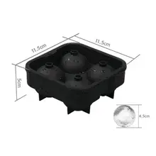 Круглый виски плесень Кирпич льда мяч производитель лоток силиконовый кубик прессформы для коктейлей высокое качество бар случайный цвет кухонные инструменты