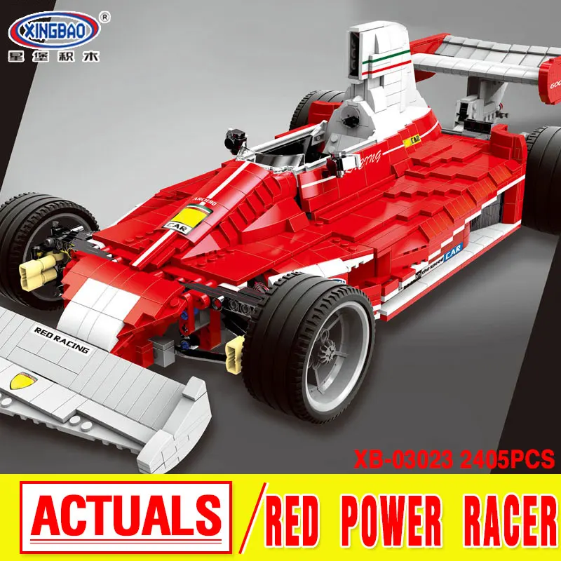 

XINGBAO 03023 Genuine The Red Power Racing Car Set Self-Locking Building Blocks Bricks Educational boys girls gifts
