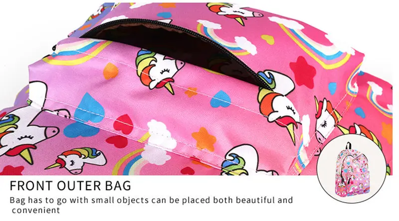Рюкзак с 3D принтом в виде единорога, женская модная школьная сумка, школьные сумки для девочек, Sac a dos enfant, дорожные сумки для ноутбука, Bolsa Feminina