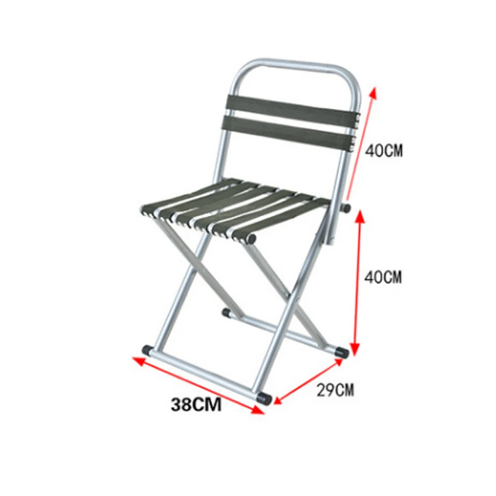 Складные табуреты, стулья для отдыха на открытом воздухе, переносная скамейка, пляжное кресло, Сверхлегкий, для путешествий, рыбалки, кемпинга, туризма, пикника, кресла - Цвет: Backrest large green