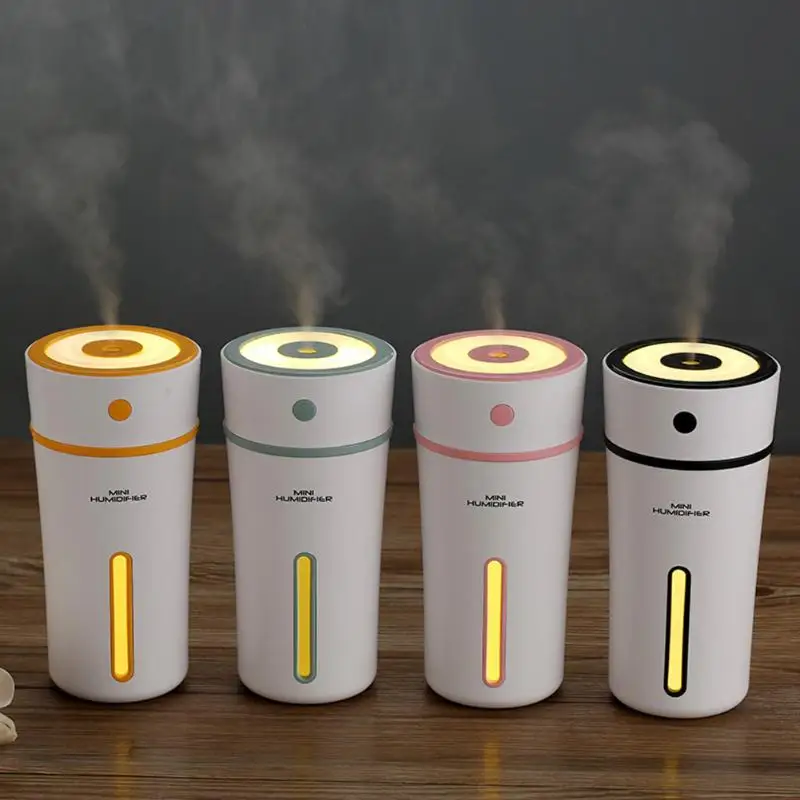 

Alloet Color Cup USB Air Humidifier for Home Car Ultrasonic Mini Aroma Diffuser Air Purifier with LED Lights Humidificador