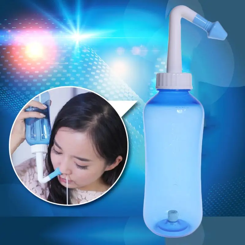 500ML Adults Children Wash Nose System Clean Sinus Nasal Pressure Neti Pot New 50JF