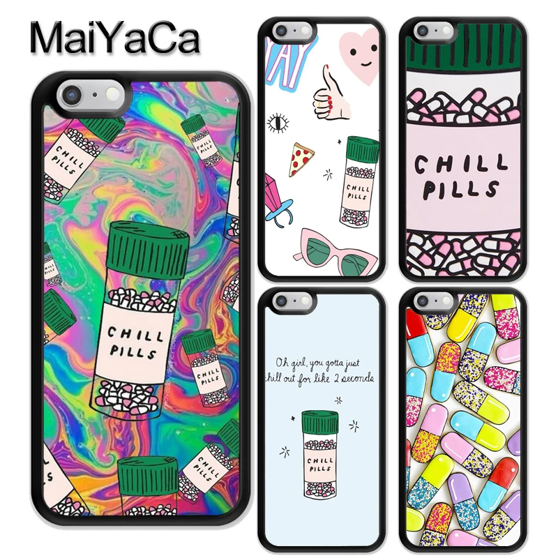 

MaiYaCa Chill Pills Phone Case Skin Shell For iPhone 6 6S 7 8 Plus X XR XS MAX 5 5S SE Rubber Soft Cell Housing Cover