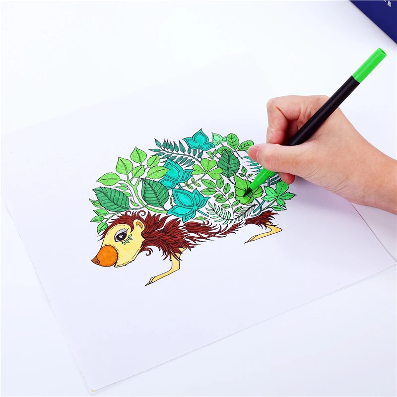 122472100 Color Dual Tip Art Markers Pen Drawing Painting Watercolor Fine Liner Water Based Ink Markers Pen School Supplies 6