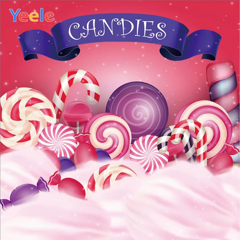 

Yeele Vinyl Candy Dessert Children Birthday Party Photograph Backdrop Baby Girl Princess Photocall Background Photo Studio