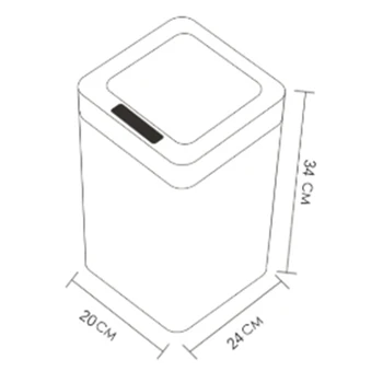 

Automatic Sensor Dustbin Smart Sensor Trash Can Induction Waste Bin ABS+PP Eco-Friendly Dustbin Usb Charge Household Trash Bin