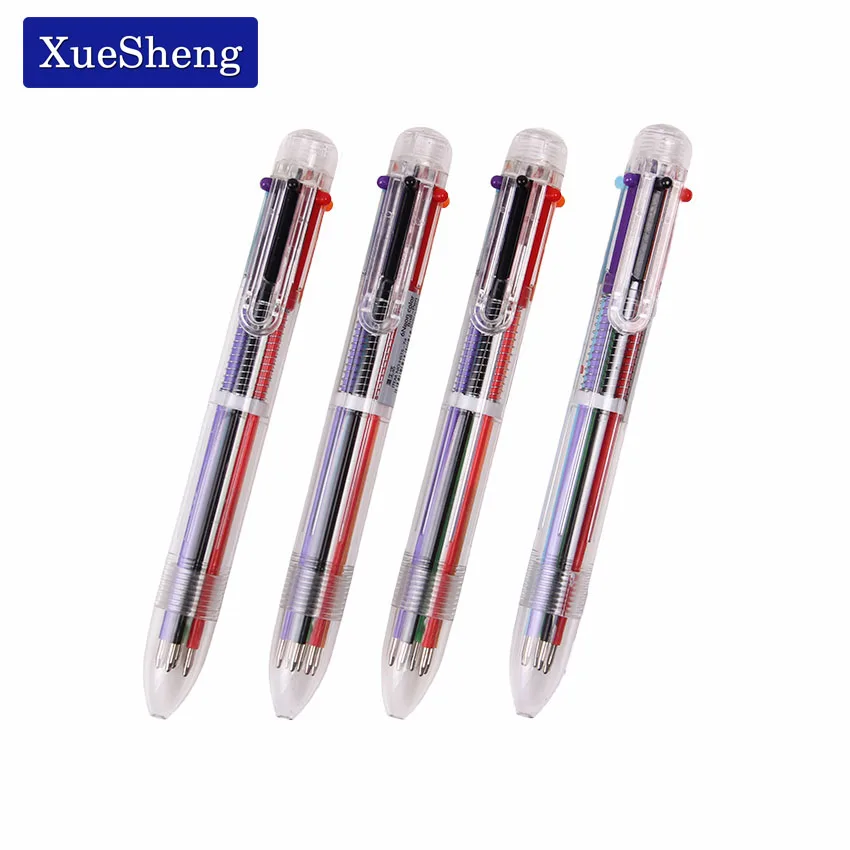 3 PCS/Bag 6in1 Ballpoint Pen Multi Color Ball Pen Korean Stationary