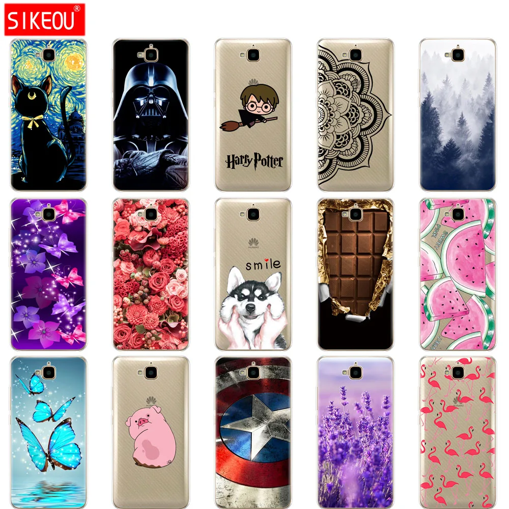 

silicone case for Huawei Honor 4C Pro Soft tpu Back Phone cover for Huawei Y6 Pro 2015 Case TIT-L01 TIT-TL00 bumper protect bags