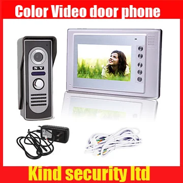 

7 Inch Color TFT LCD Video Door Phone Intercom System with Waterproof Cover Camera (420 TVL) , unlock function, night vision