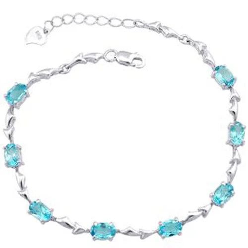 Ограниченное по стандарту Qi Xuan_Free почты Синий Камень Элегантный Bracelets_S925 чистого серебра модные Bracelets_Manufacturer прямые продажи