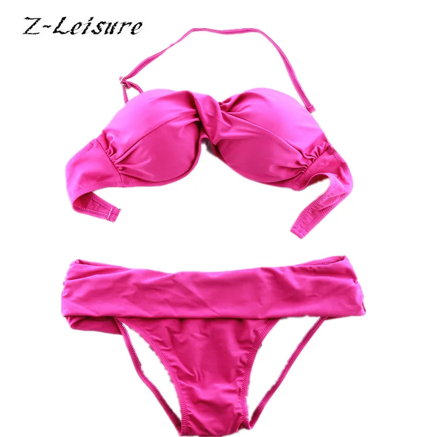 Buy New Solid Color Ladies Bikini Swimwear Sexy Push