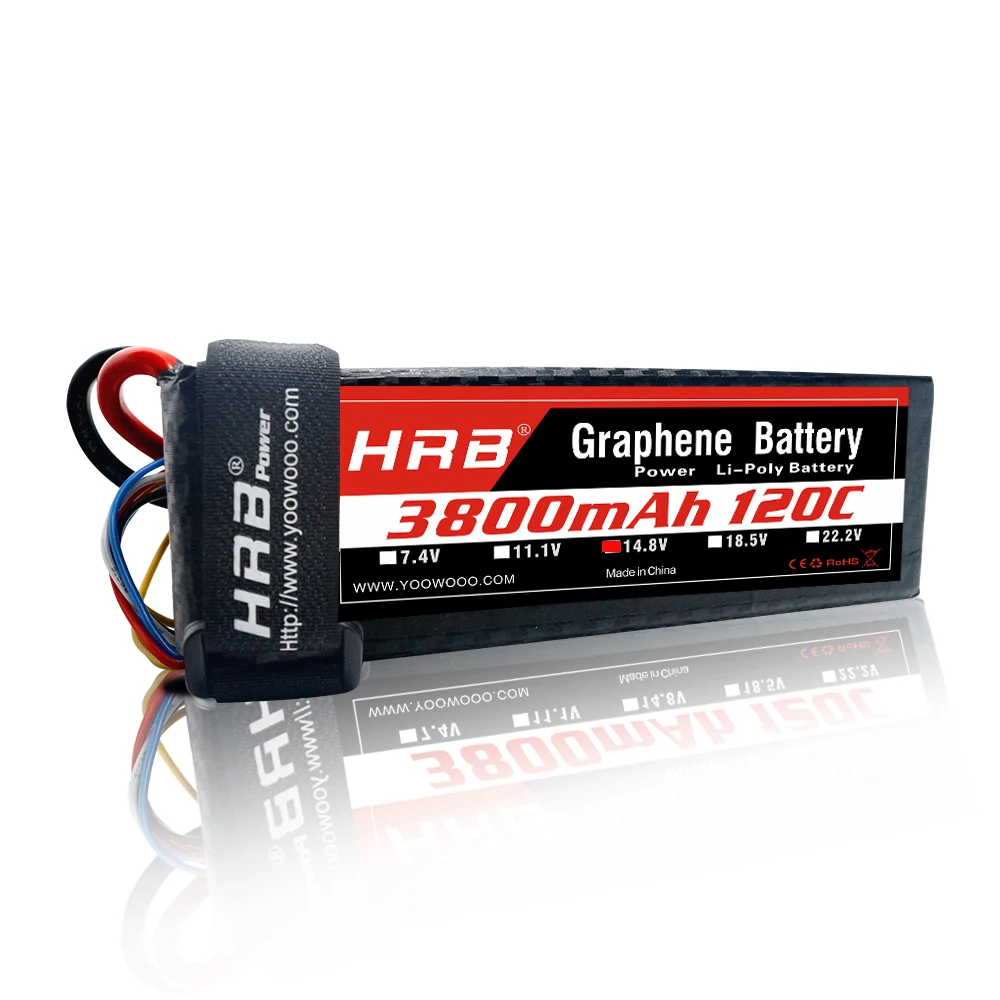 HRB Lipo 2S 3S 4S 5S 6S 3800mah 7,4 V 11,1 V 14,8 V 18,5 V 22,2 V графеновая батарея 120C 240C с высокой разрядностью для радиоуправляемого автомобиля вертолета