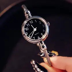 Декоративный студенческий браслет тип открытие небольшой свежий дикий простой ретро искусство часы для женщин Мода И Повседневная