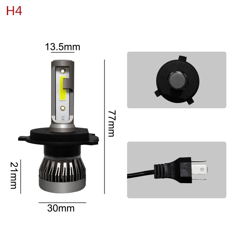 Safego H7 светодиодный H11 H8 H9 H1 9005 9006 автомобильный блок светодиодов лампы для передних фар H4(Подол короче спереди и длиннее сзади) ЛУЧ 36 Вт 8000LM 6000 К авто светодиодный свет автомобиля 12 V