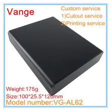 2 шт./лот, пескоструйная обработка, два цвета, 6063-T5, алюминиевый корпус, заказной 100*25,5*120 мм для соединительного устройства