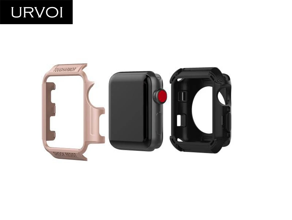 Чехол URVOI для Apple Watch series 3 2 1 pc жесткий защитный силиконовый чехол iWatch