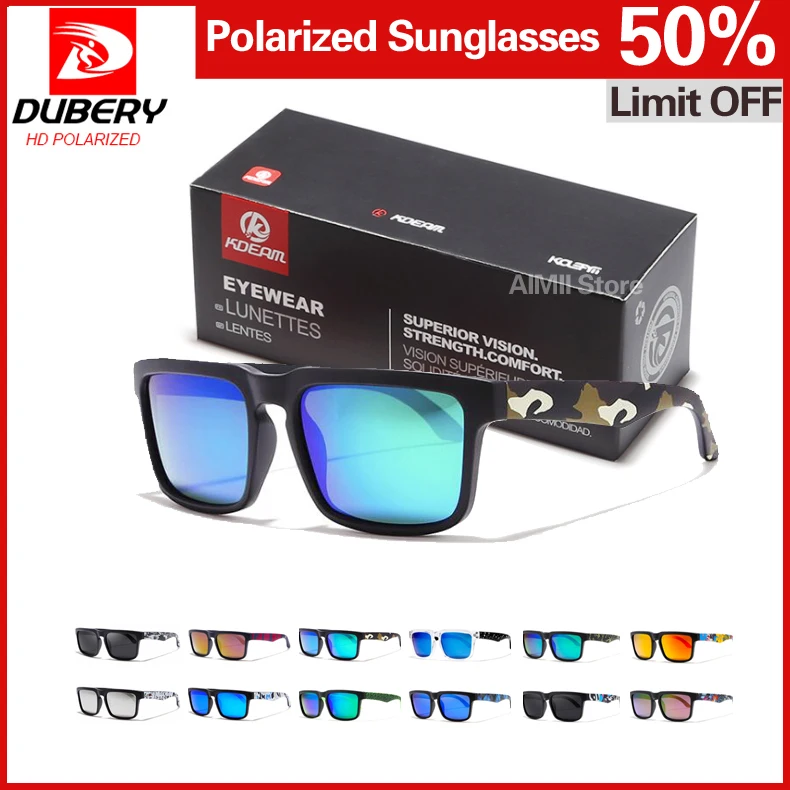 

HD lens zonnebril mannen Square UV400 Fishing Mirror Polarized Sunglasses Fashion Skull Military Sport Sun Glasses Shades
