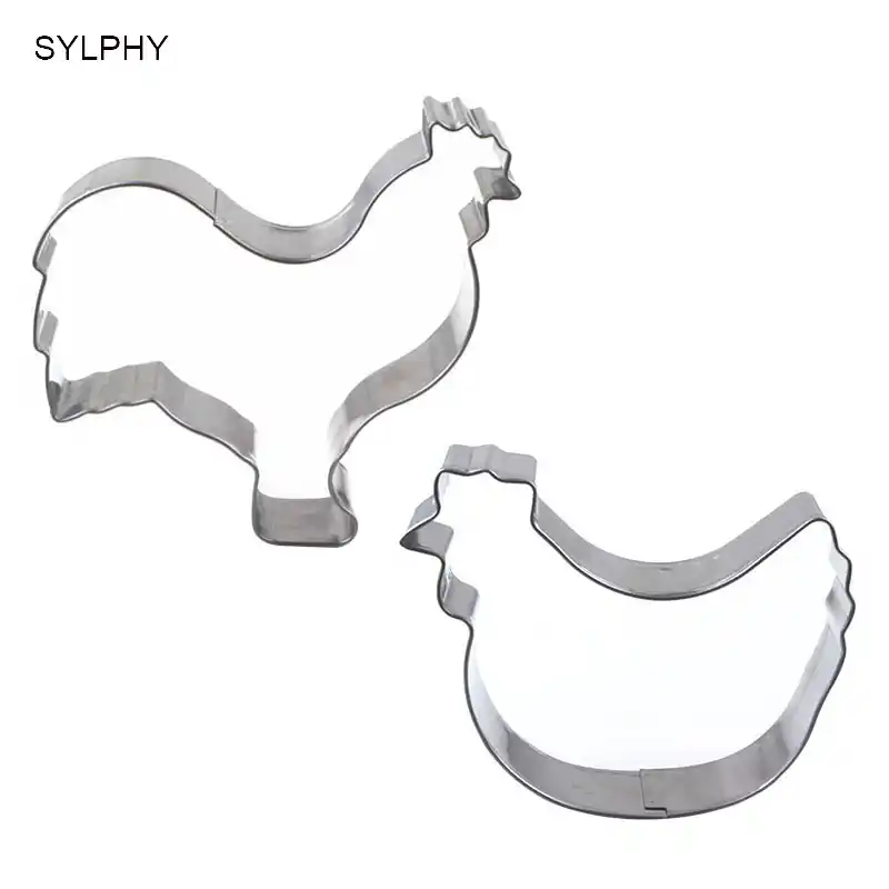 Nova Galo da Galinha Biscuit Moldes Biscoitos Cortadores De Aço Inoxidável Molde Do Bolo DIY Fondant Bolo decoração de Cozinha Ferramentas de Cozimento Bakeware