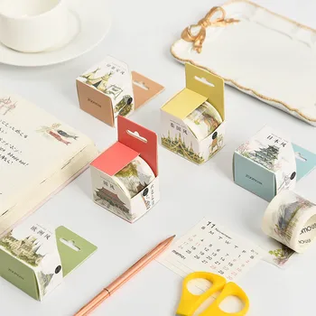 

Washi Paper Tape Boxed Five Kingdoms Series Chinese/Japaness/Thailand/Indian/Europe Creative Diy Decoration Sketchbook Sticker