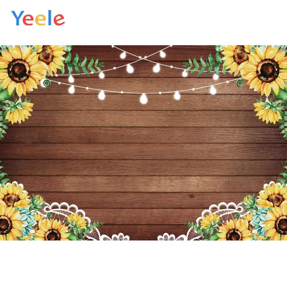 

Yeele Woodland Sun Flowers Party Wedding Photocall Personalized Photography Backdrops Photographic Backgrounds For Photos Studio