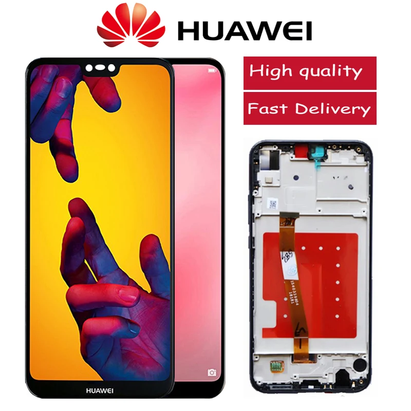 

Original 5.84'' IPS Display For Huawei P20 Lite / Nova 3e LCD With Touch Screen Digitizer Assembly Replacement Parts With Frame