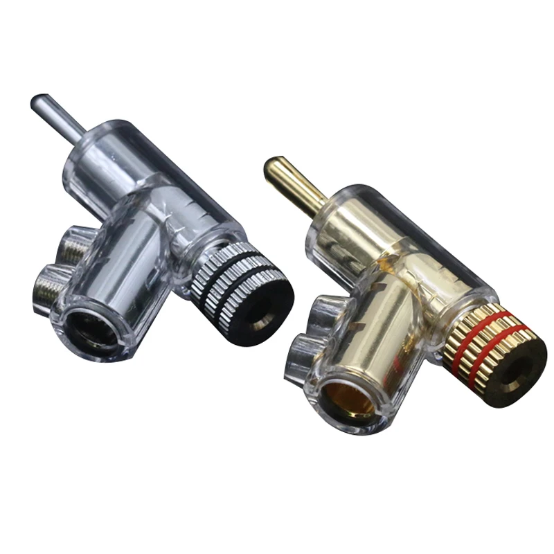 

4pcs High Performance Lock Banana Plug HiFi Audio Amplifier CS DVD player Speaker cable banana plug socket connector