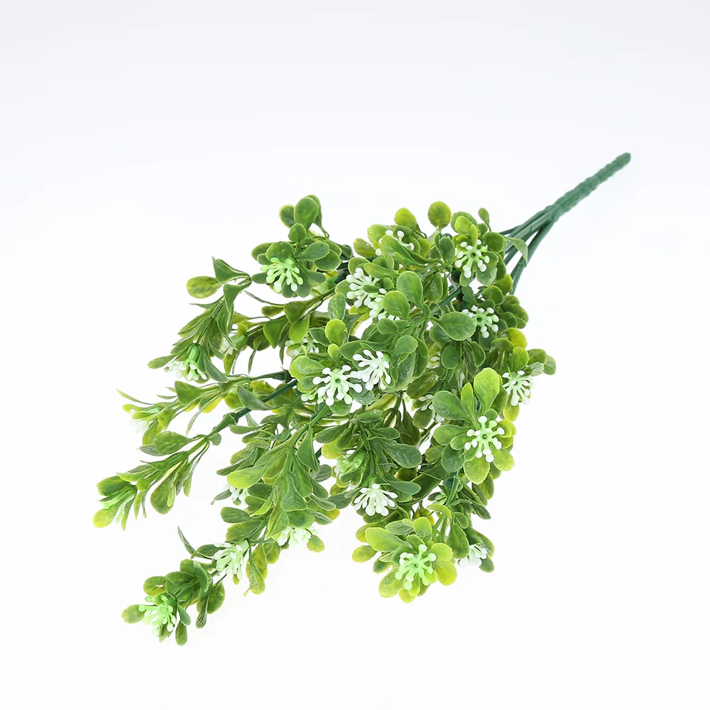1 пучок искусственной травы зеленая искусственная растение трава кустарник пластиковая листва растение для украшения дома офиса сада