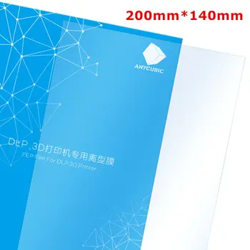 

Funssor 2PCS Anycubic FEP Film for DLP PHOTON Printer Teflon Film 200mm*140mm UV resin Non-Stick Reservoir release liner