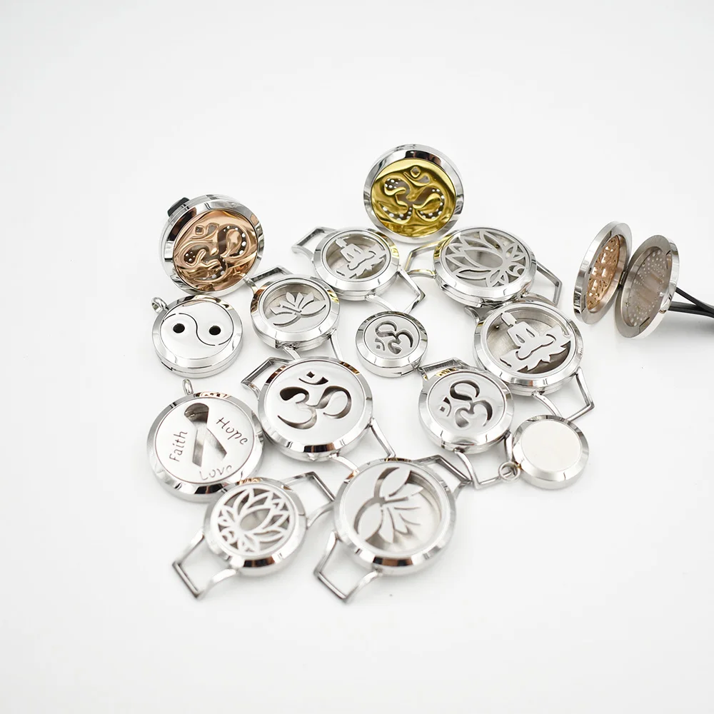 

Mixed 12PCS Silver Yoga Lotus Buddh Essential Oil Aromatherapy Locket Pendant/Bracelet/Bangle/Car Perfume Locket