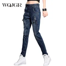 WQJGR осенние и зимние джинсы женские шаровары брюки легкие штаны школьницы корейский тренд джокер