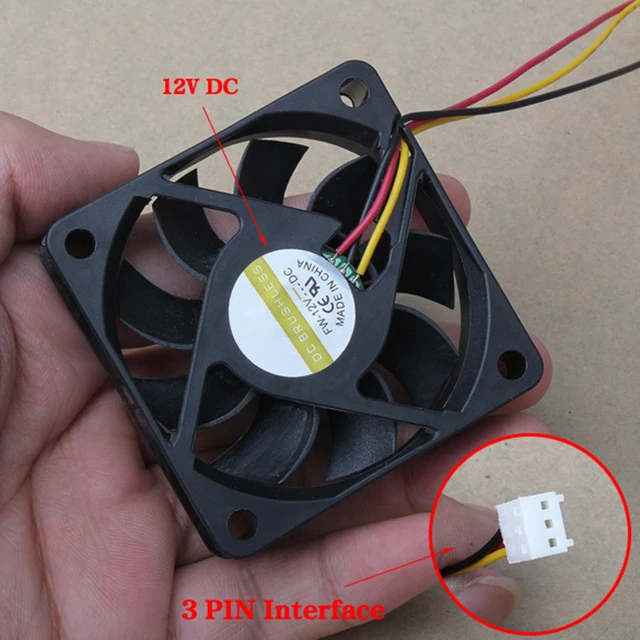 Cheap VODOOL Mini 60x60x15mm 3Pin 12V Computer Case CPU Cooler Cooling Fan 9 Blade Heatsink Radiator For PC Laptop Computer Components