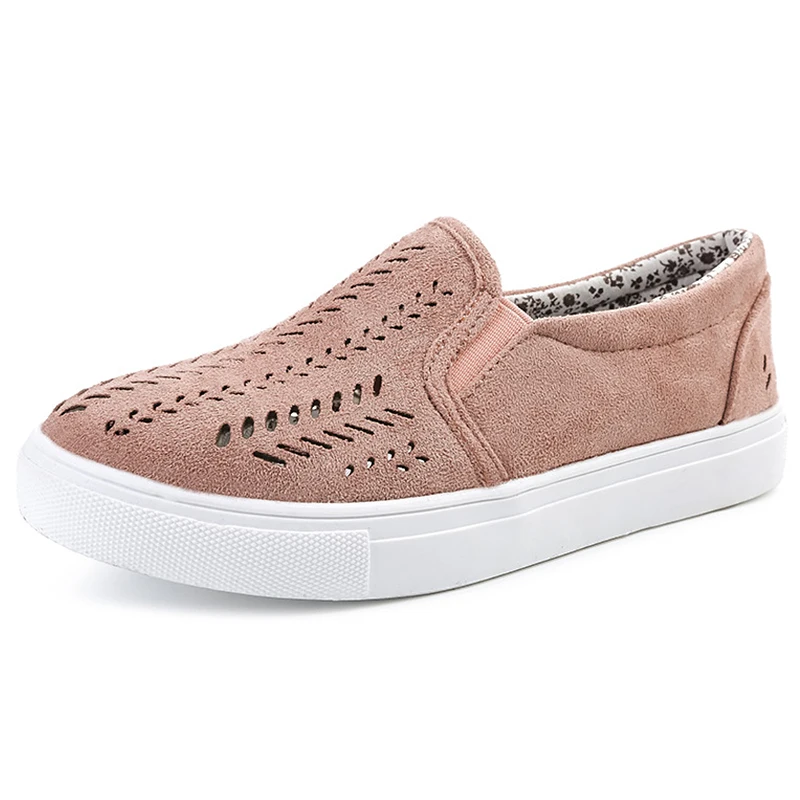 

Women Vulcanized Shoes Cut-outs Elastic Band Women Shoes Female Shallow Breathable Flat Women Casual Shoes Tenis Feminino