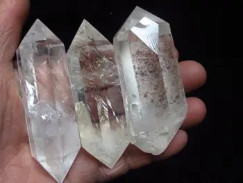 

rui88fafa003656404<<< 3PCS RARE NATURAL quartz crystal DT WAND point healing