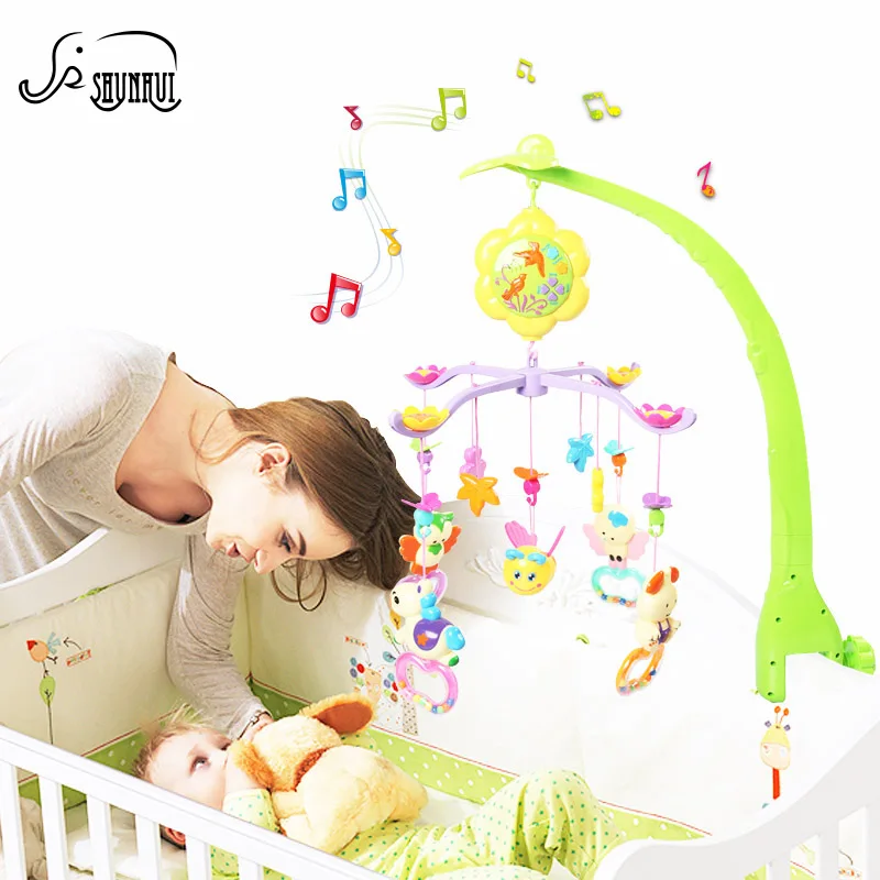 Baby Musical Crib Mobile Bed Bell Toys 0 12 Months Music Story Infant