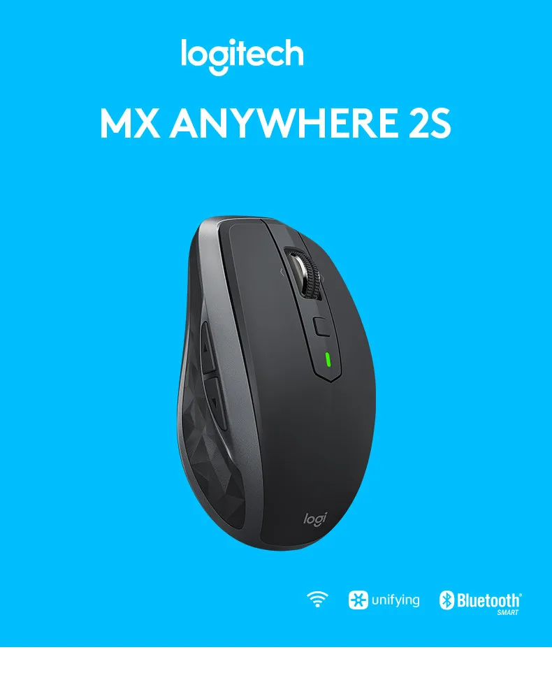 Logitech MX ANYWHERE 2 S 2,4G беспроводной и Bluetooth офисный Поддержка мыши для управления несколькими устройствами