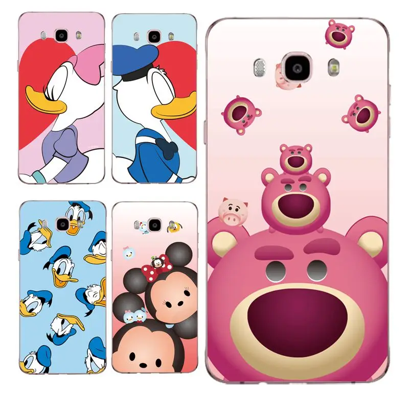 Мягкий прозрачный ТПУ чехол для телефона Samsung J3 J5 J7 S6 S7 S8 note8 A3 A5 C7 J2prime Micky Bear