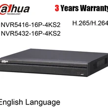 Dahua 4 K NVR 1.5U сетевой видеорегистратор NVR5416-16P-4KS2 16ch с 16 PoE NVR5432-16P-4KS2 32ch с 16 PoE