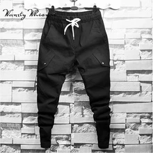 Хорошее качество, летние мужские Стрейчевые брюки, спортивные штаны, повседневные штаны-шаровары, свободный крой для мужчин