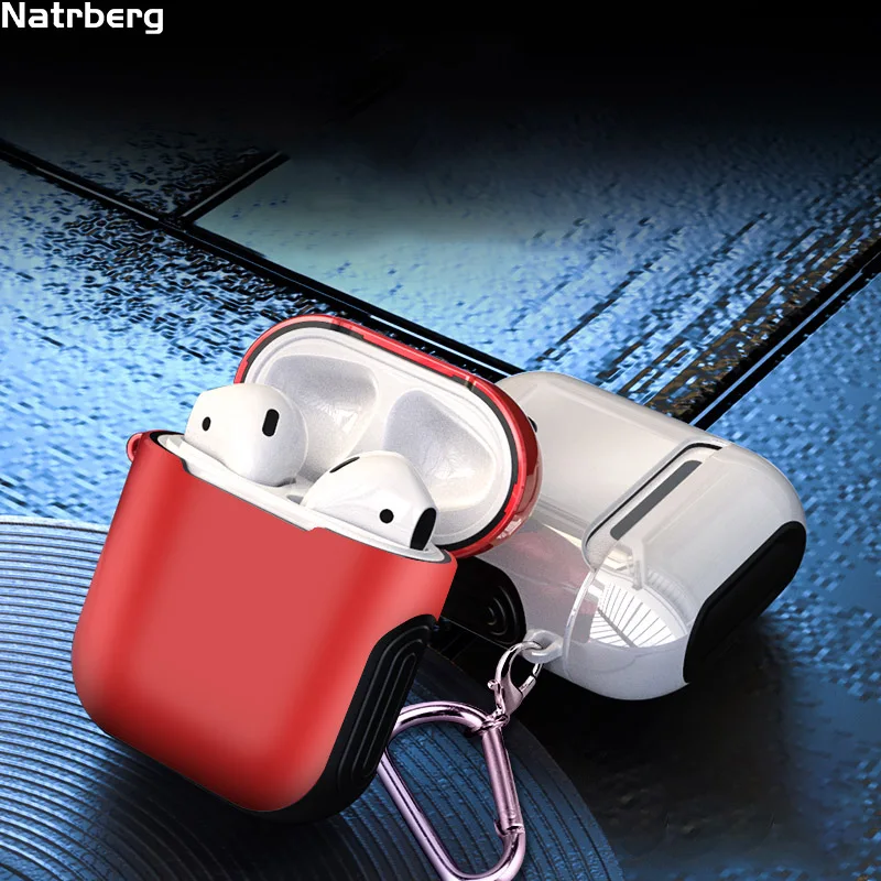 

Natrberg Luxury Case For Airpods Case Hybrid Silicone Bumper Hard Wireless Earphone Cover For Apple Air Pods Airpod 2 Case