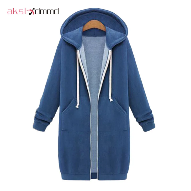 

AKSLXDMMD 2019 new autumn winter women long hoodie hooded loose woman hoodies Sweatershirt Hoodies Sweatshirts DX594