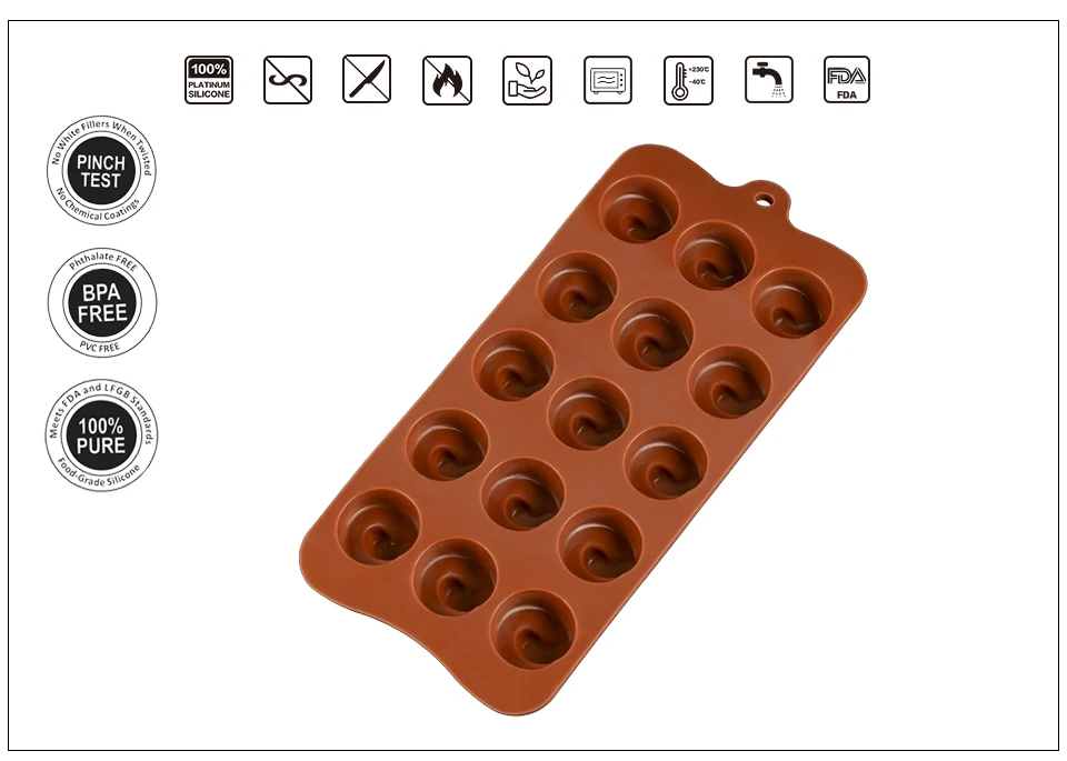 SJ Силиконовая форма для шоколада Вихрь Форма для конфет Термостойкая форма для торта Микроволновая печь Украшения выпечки Форма для выпечки Инструменты для тортов