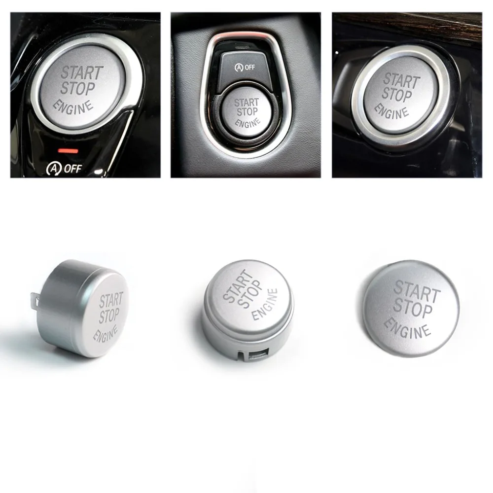 

Car Silver Engine Start Stop Switch Button Replace Cover For BMW 1 3 5 7 F01 F20 F30 G30 X1 X3 X4 X5 X6 F15 F25 F26 F48