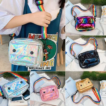 

Women Shoulder Bag Laser Transparent Crossbody Bags Messenger Shoulder Beach Bag
