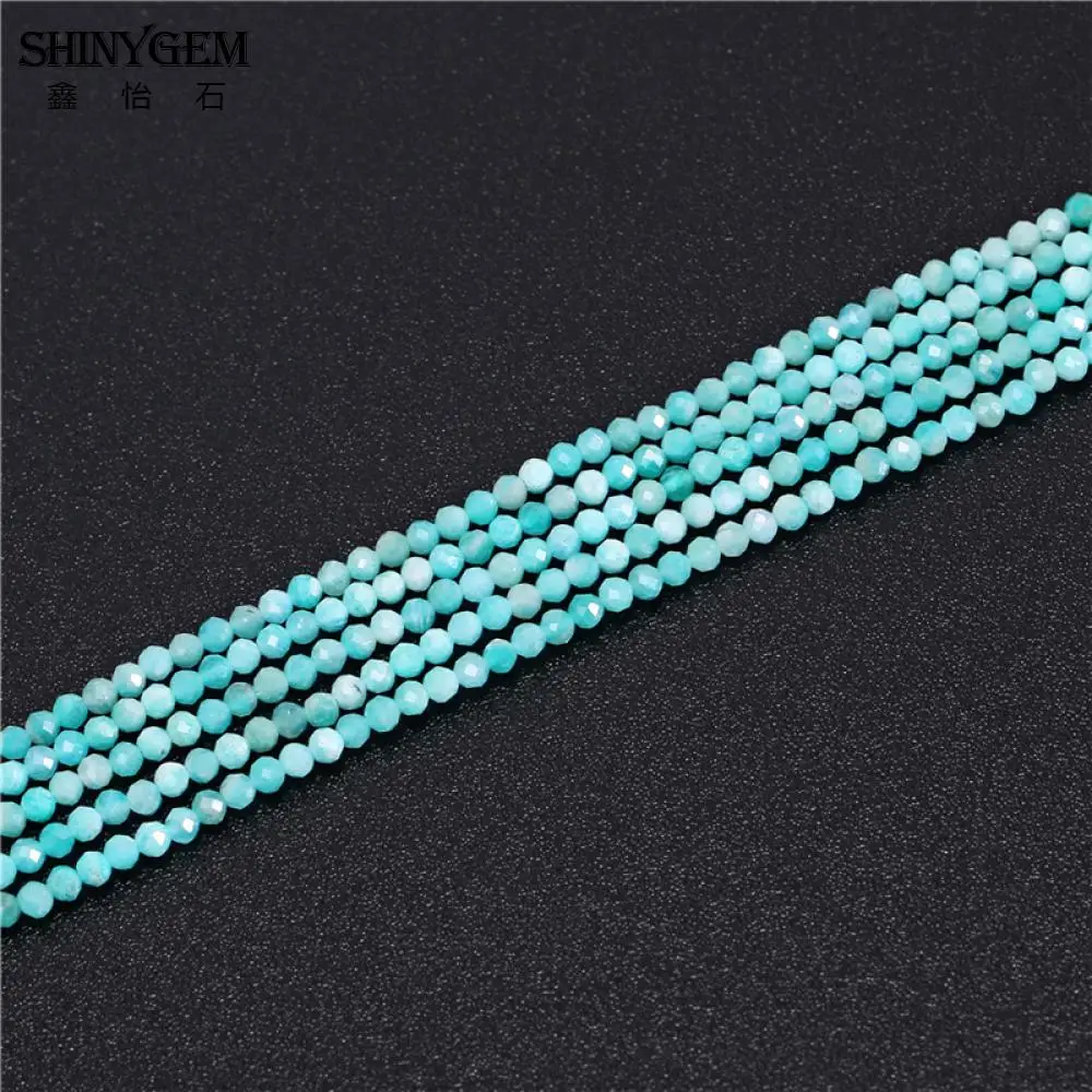 SHINYGEM 2 мм/3 мм граненые маленькие бусины Амазонит гранат тигровый глаз опал оптом много объемных натуральных каменных бусин для изготовления ювелирных изделий
