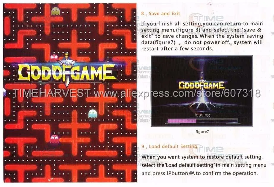 Arcade parts Bundles kit With GOD OF GAMES 900 in 1 PCB illuminated Joystick led